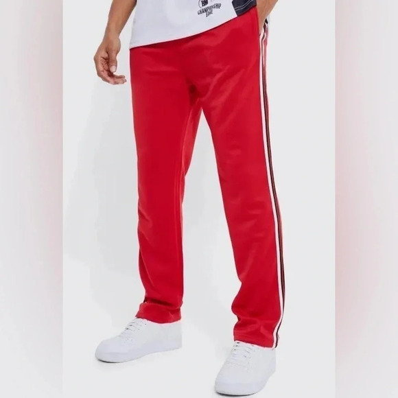 Boohoo Man Oversized Tracksuit Set Limited 2 PC Sweater and Tricot Jogger Red-XS - Picture 3 of 3